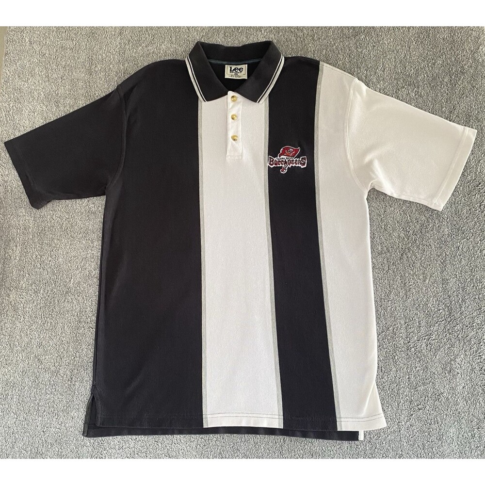 Vtg Lee Sport Men's Polo Shirt Tampa Bay Buccaneers Short Sleeve Golf Size XL